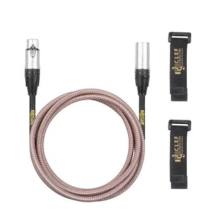 Clef Audio Labs XLR maschio a XLR femmina, grigio rame intrecciato -3FT-1PK - Foto 1 di 5