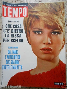 #tempo 1966 cover monica vitti enrico mattei rivista italian magazine# - Picture 1 of 1
