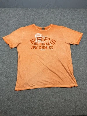 PRPS Mens T-Shirt XL Orange Garment Dyed Graphic Print Angel - Image 1 of 4