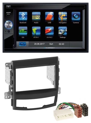 Blaupunkt SD Bluetooth 2DIN MP3 USB AUX Autoradio für SSangYong Korando 10-13 - Bild 1 von 4