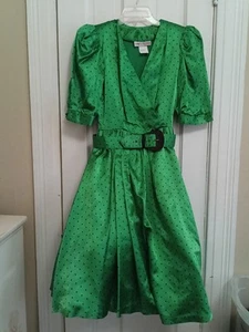 J.B Xpress Sz 9 Polka Dot Swing 50s 60s Pinup Vintage Rockabilly Party Dress D4 - Picture 1 of 7