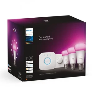 PHILIPS Hue Starter Set White & Color Ambience 3x E27 LED Leuchtmittel & Bridge - Bild 1 von 3