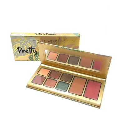 VIOLET VOSS PRETTY IN PARADISE ~ PALETA DE RUBOR Y SOMBRAS DE OJOS TODO EN UNA CARA ~ NUEVO EN CAJA Foto 1 de 4