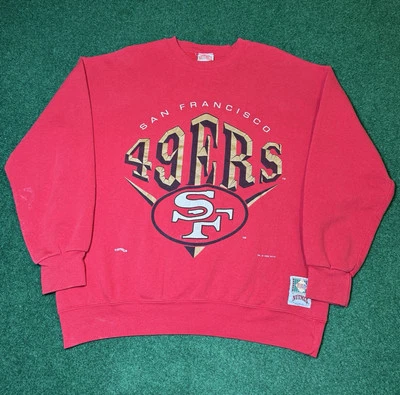 Vintage 90s San Francisco 49ers Nutmeg Mills Large Retro Crewneck Sweatshirt - Image 1 of 4