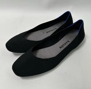 Zapatos de viaje informales de trabajo Rothy’s The Square planos negros tejidos sin cordones para mujer 11 - Imagen 1 de 10