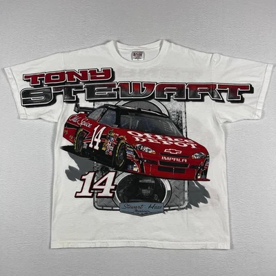 Nascar Tony Stewart Racing T-Shirt Men’s Large All Over Print Double-Sided Y2K - Image 1 of 4