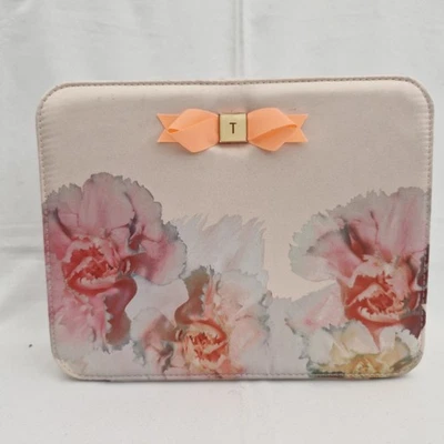 TED BAKER Tasche Box Make Up Kosmetik Kulturbeutel Vanity Rosa Orange Blumen Reißverschluss Logo - Bild 1 von 4