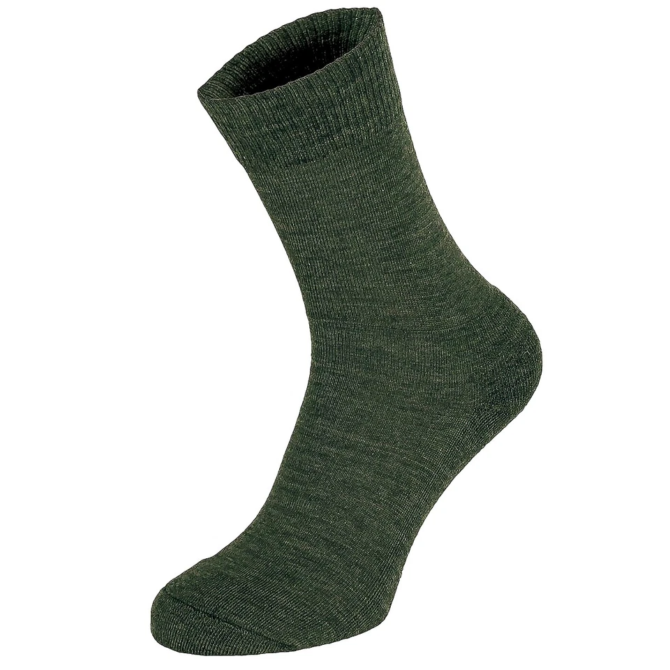 MFH Merino Socks Trekking Outdoor Work Walking Hiking Survival Ski Boots Olive - Image 1 of 1