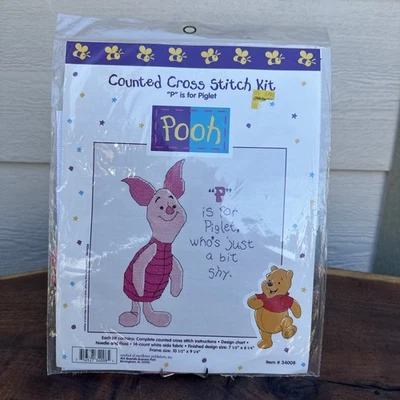Kit de punto de cruz contado Disney Winnie The Pooh P es para lechón #34008 de colección Foto 1 de 4
