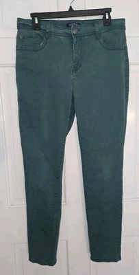 Pantalones ajustados BANDOLINO LUCIE Kelly verde algodón elástico 12 Foto 1 de 4