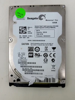 SEAGATE ST320LT007 9ZV142-032 Hard Drive SATA 2.5" 320GB - Image 1 of 2
