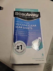 Hojas de cicatriz de silicona transparente de grado médico ScarAway 6 hojas - Imagen 1 de 2