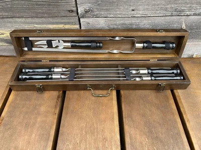 Gift set of skewers "Shashlik" (dark case) - Image 1 of 3