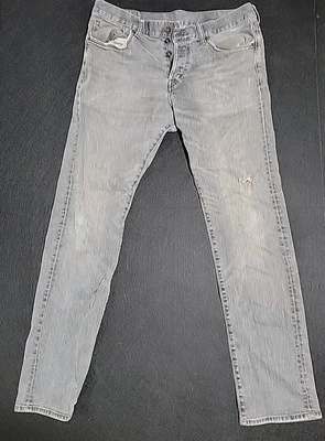 H&M Mens Size 34x34 Jeans Straight Regular Fit Denim Classic Med Wash - Image 1 of 4