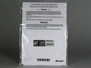 Microsoft SQL Server 2022 MIT Windows 2022 Server (16-Core) Standard - Bild 1 von 1