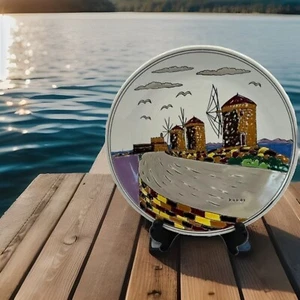 Vintage hand made Greek porcelain plate by Neofitou Keramik Faliraki Rodos - Picture 1 of 6