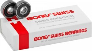Bones Swiss Roller Skate Bearings 8mm (16 pack)