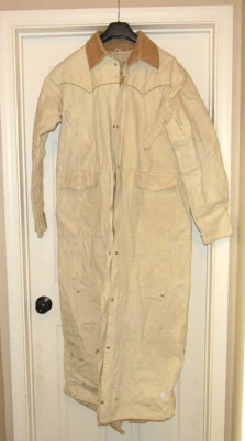 Schaefer Outfitter Duster Coat Jacket LG Men Rain Riding Ranchers Cowboy Vintage - Image 1 of 4
