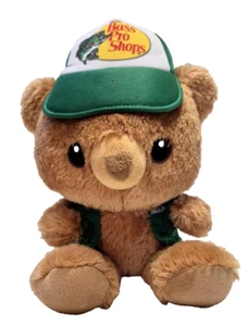 Sombrero de camionero Bass Pro Shops oso peluche animal juguete 9” sombrero verde y chaleco - Imagen 1 de 8