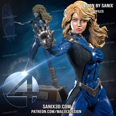 The invisable Woman 3D printed unpainted resin model Cover