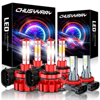 For Ford C-Max 2013-2017 -6X Led Headlight Hi/Lo + Fog lights Combo Bulbs White - Image 1 of 4