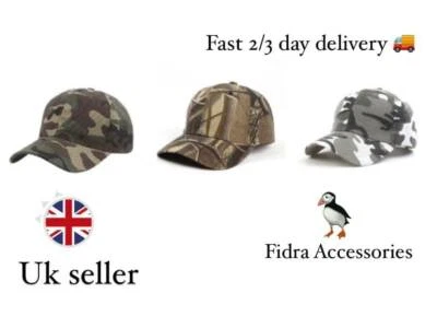 Fidra , Army Camouflage Baseball Cap, adjustable FAST POST . adult,boys,girls
