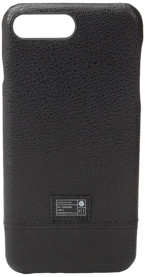 Hex Focus iPhone 7 Plus iPhone 8 Plus Leather Hard Shell Case Snap Cover Black - Image 1 of 4