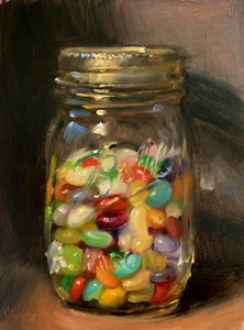 Jelly Beans - NOAH VERRIER Still life oil painting, Signed art print - Picture 1 of 1