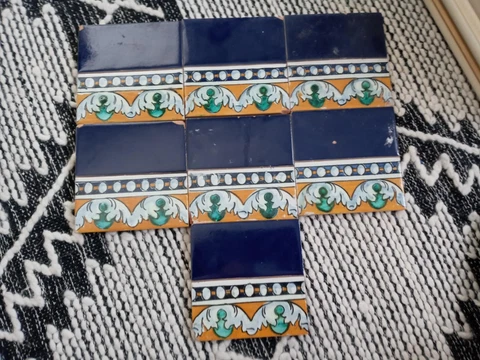 Ramos Rejano Sevilla Border Tiles 7 PCS RARE ITEMS Fla Estate Sale Find WOW Cover