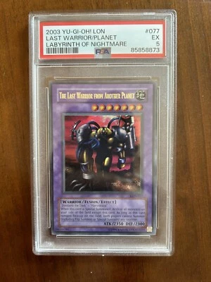 Yugioh | The Last Warrior from Another Planet LON-077 MISPRINT Double Foil PSA 5 - Image 1 of 3