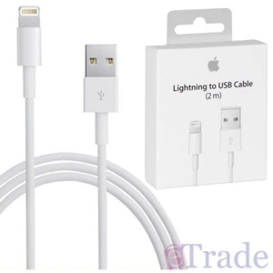 iPhone 12 / Pro / Max / Mini | GENUINE Apple Lightning Cable Charger 2m 2 Metre - Picture 1 of 1