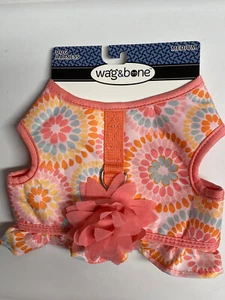 ARNÉS con volantes ""SUNBURST"" WAG & BONE ROSA cachorro/perro mediano - Imagen 1 de 2