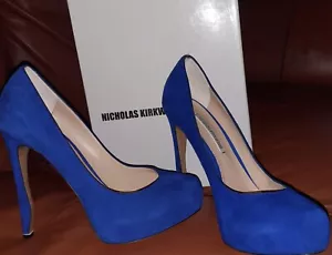 Nicholas Kirkwood Electric Blue Court Shoes BNIB UK3 - Picture 1 of 5