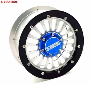 Rueda de aluminio E-VIRATRUE para Losi 5T 5IVE-T 2.0 1/5 (plateado/negro/azul) 1 pieza - Imagen 1 de 7