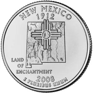 2008 D New Mexico State Quarter. Uncirculated from US Mint roll - Picture 1 of 3