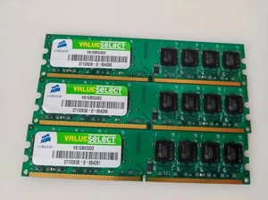 3x Corsair VS1GB533D2 (1GB DDR2 PC2-4200U 533MHz DIMM 240-pin) 8 Chip Memories - Picture 1 of 2