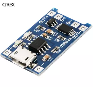1/2/5 TP4056 5V 1A Micro USB Lithium Battery Charger Module Protected - Foto 1 di 3