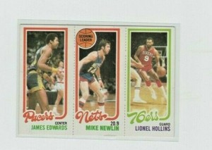 1980-81 Topps Basketball James Edwards Mike Newlin Lionel Hollins #182 153 118
