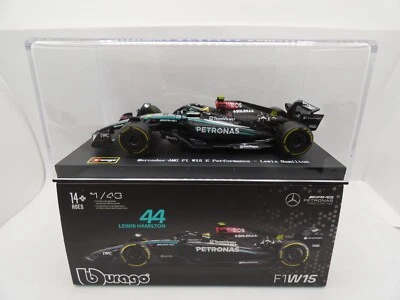 Mercedes AMG W15 E Performance Lewis Hamilton #44 2024 1/43 Bburago F1 Formula 1 - Immagine 1 di 3