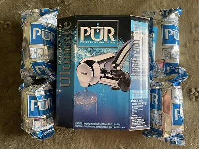 Lot/5 BNIB Pur Ultimate Chrome Water Filtration System FM-8400 and 4 NIP Filters - Image 1 of 3