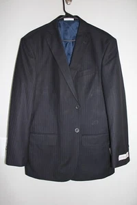 NEW DARK GRAY GEOFFREY BEENE STRETCH SPORT COAT sz 42R pinstripe suit jacket NWT - Picture 1 of 5
