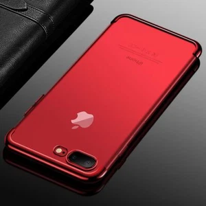 Etui na telefon komórkowy Futerał ochronny do Apple iPhone 7 / 8 Plus Przezroczyste Przezroczyste Czerwone - Zdjęcie 1 z 9