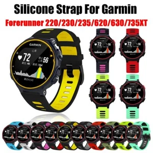 Correa de reloj de correa de silicona 20 mm para Garmin Forerunner 235 220/230/620/630/735XT - Imagen 1 de 43
