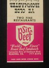 1960s BULLDOZED Sir Beef Roast Beef Sandwich Ye Olde Ironmaster . Reading PA MB