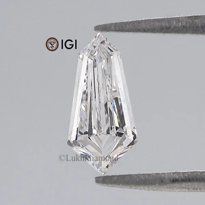 1.00 CT IGI Certified Shield Brilliant Cut White-F Color VS1 Clarity Lab Diamond - Picture 1 of 10