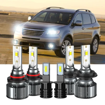 Fit Subaru Tribeca 2008-2014 6x LED Headlight Bulbs High Low Beam +Fog Light Kit - Image 1 of 4