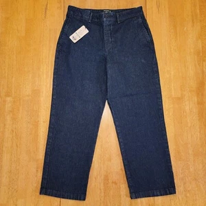 Dockers Weekend Chino Pants Womens 32R High Straight Ankle 32x27 Dark Blue $58 - Picture 1 of 21