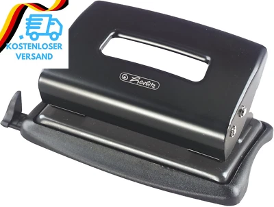 BESUCHE DEN HERLITZ-STORE Herlitz Locher Mit Anschlag, 1 Stück in Klarsichtfaltschatel, 1.2 Mm, Schwarz