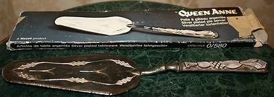 Servizio torte/sollevatore fette torta vintage anni 70 Queen Anne Mayell NY * PLACCATO ARGENTO* - Immagine 1 di 4