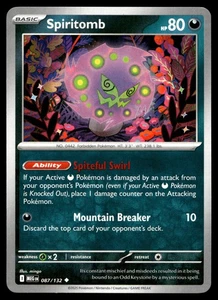 Spiritomb 087/132 Pokemon ME01: Mega Evolution Non Holo - Picture 1 of 2